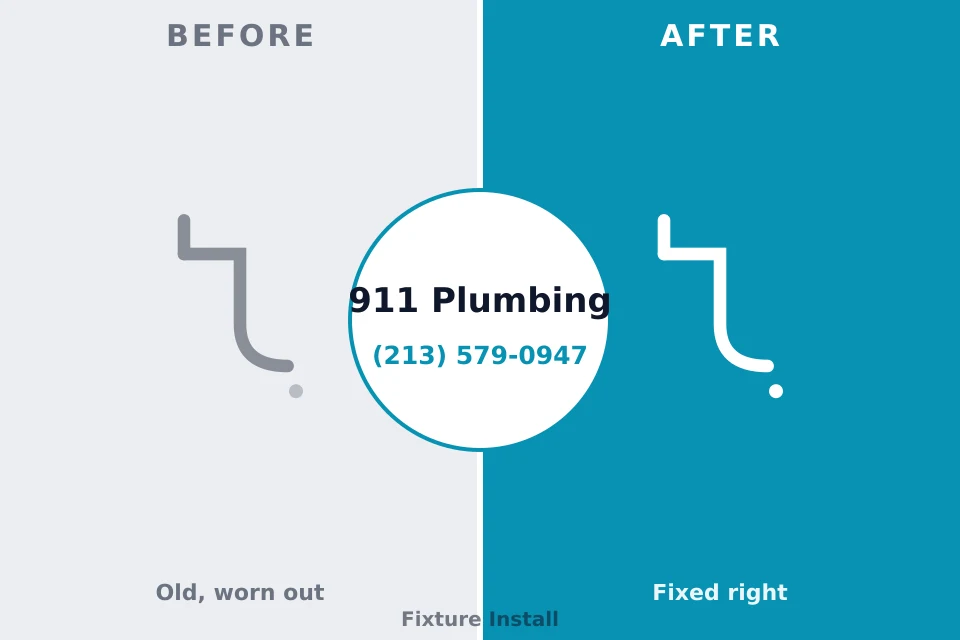 Before and after: plumbing repair Peoria Heights, IL